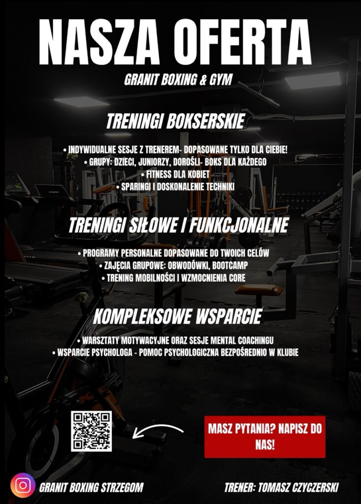 Services black and yellow simple gym center poster (ulotki (pionowo)) 2